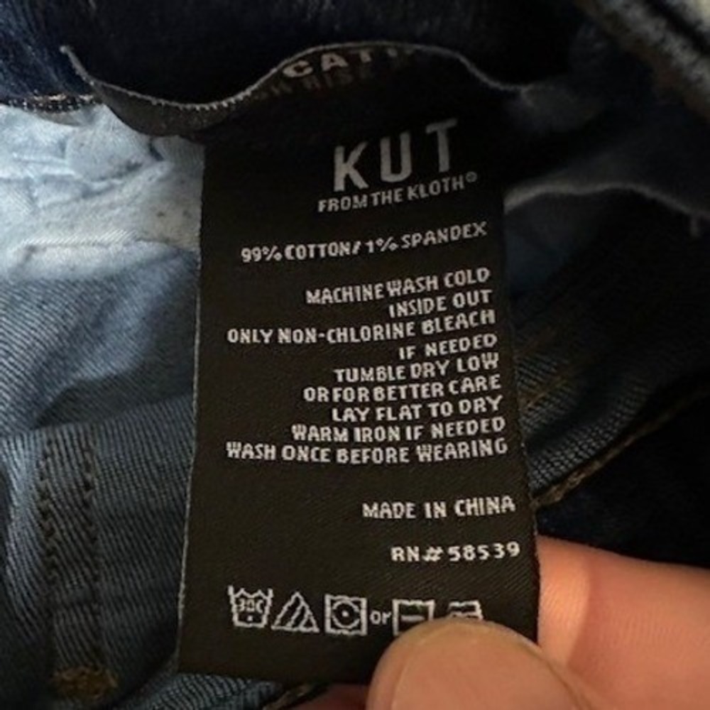 KUT from the Kloth Jeans Womens 2 Catherine High Rise Boyfriend Blue Distressed - Picture 7 of 13